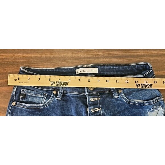 KanCan Estilo Jeans Womens Size 29 #123741 Distressed Crop Dark Wash G1 - Picture 10 of 10